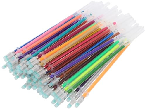 Artibetter Gelstift Nachfüllminen 60 Stück 0.50 Mm Bunte Ersatzminen Mit Glitzernder Geltinte Für Zeichnen Scrapbooking Tagebuch Und Notizen