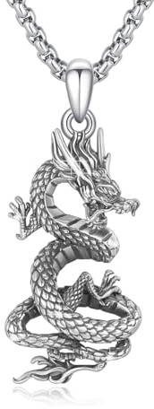YEESIA Drachenkette für Damen, 925er Sterlingsilber, Drachenschwert-Anhänger, Vintage-Anhänger, Schmuck, Geschenk für Frauen