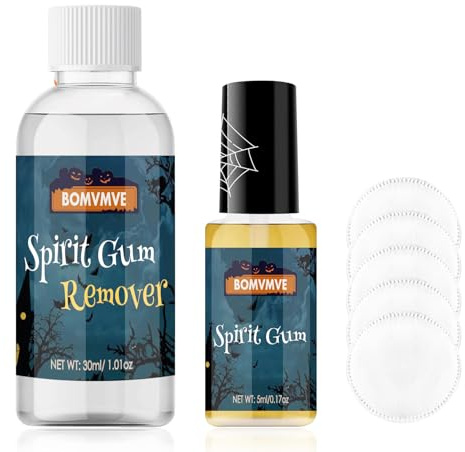 BOMVMVE Colla per la Pelle del Viso, Solvente per Colla, Coll-a per il Viso per Trucco con Effetti Speciali