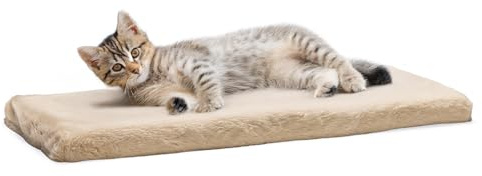 Beeztees Moza Windowsill Cushion, Plush, Beige, 65 x 27 x 3 cm