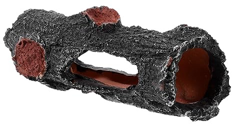 SUPVOX Cachette D'aquarium en Résine Tronc d'arbre Artificiel Multifonction, Décoration Paysage Souche Résistante pour Reptiles Poissons, Habitat Naturel pour Terrarium Bureau