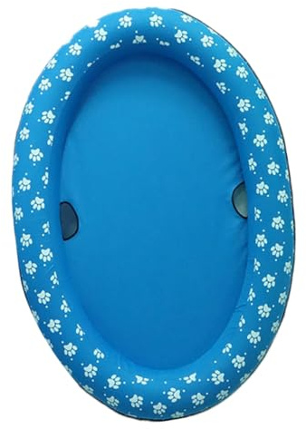 MOLUCKFU Piscina Inflable Plegable para Mascotas Azul Colchoneta Flotante para Perros y Gatos Piscina Portátil para Verano y Exterior Resistente y Fácil de Transportar