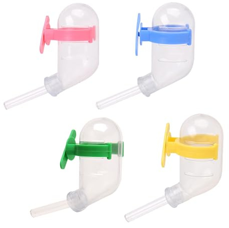 TOYANDONA 60Ml Hamster Water Bottle Anti-Leakage Silent Vacuum Pet Waterer with Nozzle for Small Animals, Rabbit and Hamster Drinking Feeder Suitable for Cages Random Color Random Color