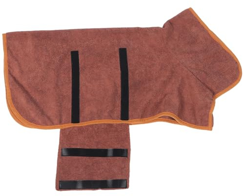 POPETPOP Saugfähiger Hundebademantel aus Polyester mit Bequemer Passform zum Schnellen Trocknen für Kleine Hunde und Haustiere im Sommer