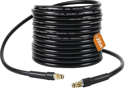 30m Hochdruckschlauch für Kärcher K2 K3 K4 K5 K6 K7 Hochdruckreiniger Schlauch mit Quick-Connect Anschluss Hochdruckreiniger Schlauch Zubehör Hochdruckreiniger Verlängerungsschlauch Ersatzteile