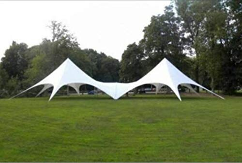 Tente extensible double étoile pour mariage, camping, plage, cour, terrasse, piscine (18,3 x 9,1 x 4,9 m)