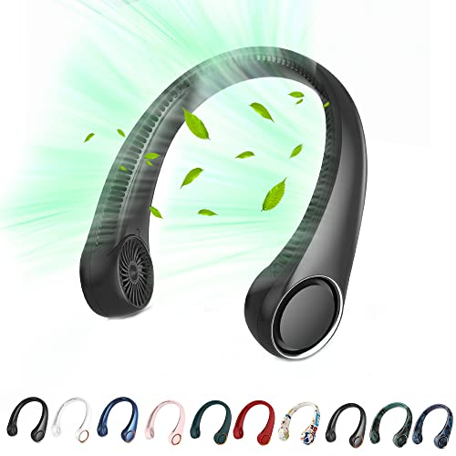 Ventilatore portatile da collo, mani libere, senza pale, ventola personale di raffreddamento a 360°, ventilatore portatile silenzioso da indossare per esterni e interni, regalo di compleanno per