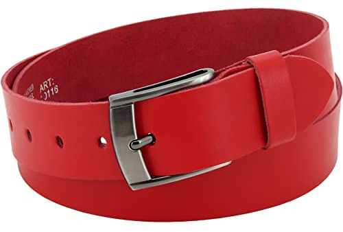 Vascavi Ledergürtel, 4 cm breit, Echtes Leder, Unisex Gürtel für Damen und Herren, MADE IN GERMANY, AM531-SL