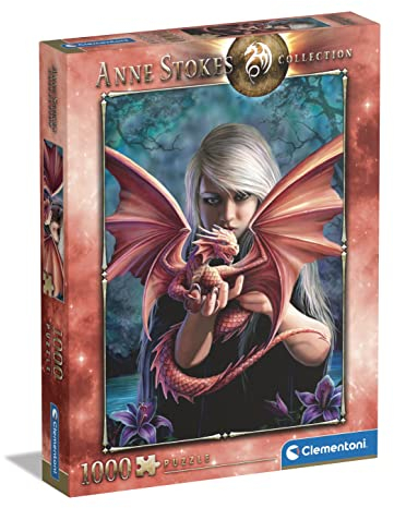 Clementoni - 39640 - Anne Stokes Collection Puzzle - Dragonkin - Puzzle 1000 Teile ab 10 Jahren, Erwachsenenpuzzle mit Wimmelbild, Geschicklichkeitsspiel für die ganze Familie