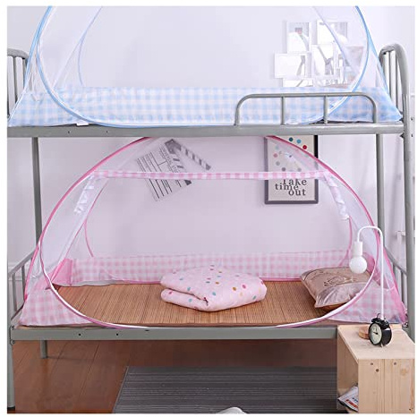 Garden Hose Carpa Mosquitera, Mosquitera Plegable Cama Individual, Gran Espacio Sin InstalacióN, Adecuado para Dormitorio De Estudiantes, Cama Individual (Color : Pink, Size : 190 * 90 * 100(cm))