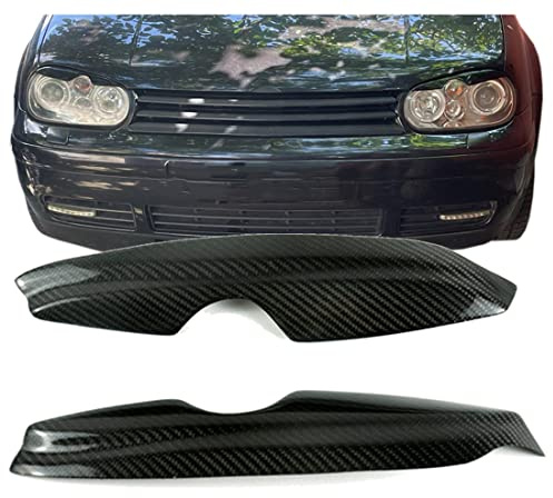 GCcv Auto Scheinwerferblenden Kohlefaser Scheinwerfer Augenbrauen Für Golf 4 MK4 IV 1999-2004 Augenlider Trim Abdeckung Dekoration Aufkleber Auto Zubehör