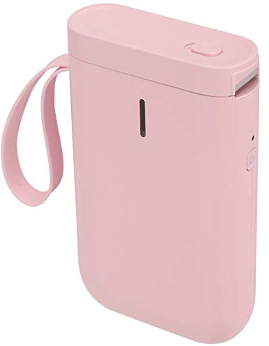 Thermoetikettendrucker, Tragbarer -Aufkleberhersteller, Taschenetikettendrucker mit APP-Steuerung, Versandetikettendrucker für Versandpakete und Porto, Heimgeschäft (Rosa)