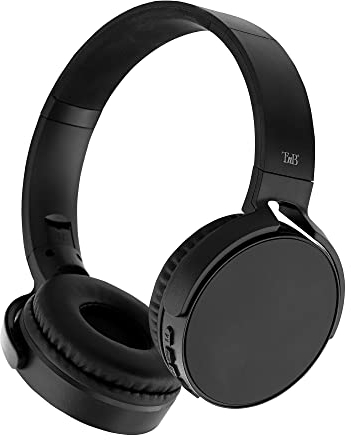 T’NB Single - Casque sans Fil Bluetooth 5.0, Modèle Single 2, 8 Heures D’Ecoute. Ajustable, Port Jack, Confortable, Microphone et Commandes Intégrées, pour Le Sport et Entraînements – Noir