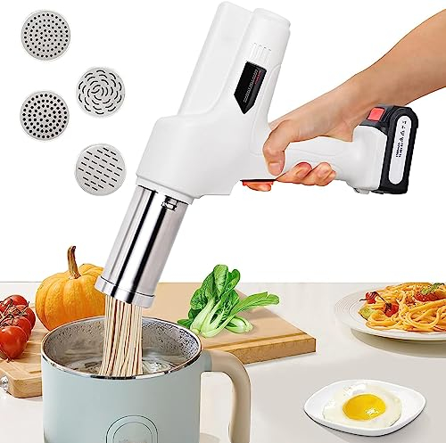 Macchina Per La Pasta,Macchina Per Pasta Portatile Elettrica,con 4 Dischi Di Pasta,Produce Rapidamente Tagliatelle In 19 Secondi,Può Estrarre Una Superficie Fine,superficie Ruvida,ampia Superficie