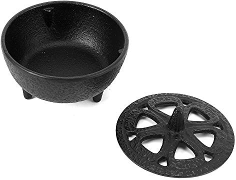 TOPINCN Bruciatore di Incenso per Aromaterapia Decorazione Lotus Home Bruciatore di Incenso in Ghisa a Forma di Loto per Profumo