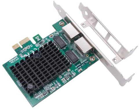 JMT Carte réseau Ethernet PCI-E X1 vers 2,5 G double port RJ45 pour PC de bureau