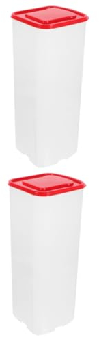 TOPBATHY 2pcs Box Bread Bin Storage Box Lids Food Storage Containers Airtight Bread Loaf Dispenser