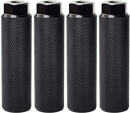 4 cykelklämmor, aluminiumlegering anti-glid bly fot cykelpedaler BMX-pinnar för cykel cykling bakre stunt 3/8 tum axlar