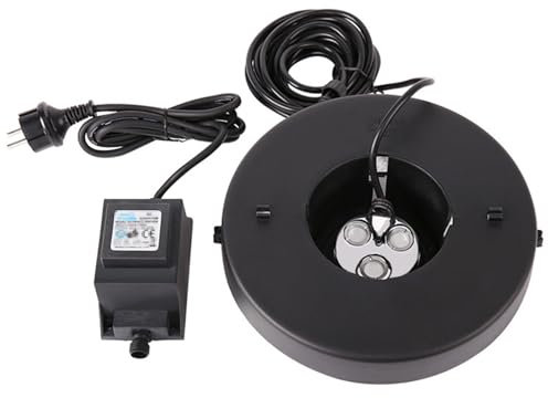 ZYT-DHRUCB Mini atomizador, generador de Niebla de 3 Cabezales, Gran Volumen de Niebla de 900ML/H, humidificador de Plantas para pecera/Piscina/jardín/Paisaje,No-Light-A