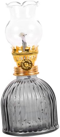 Alipis Kerosinlampe Petroleumlaterne Glas Öllampe Innenbereich Vintage Dekoration Hochzeit Balkon Innenhof Buddhismus Tabletop