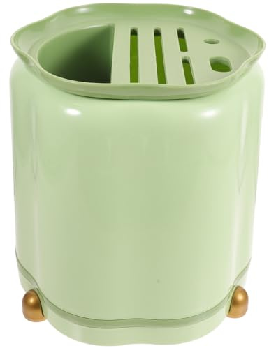 PRETYZOOM Porte-couteau pétale poubelle Ajustable porte-couverts pour table étagère tiroirs bloc pot range couteaux repose couteau porte-ustensiles rotatif gadget de cuisine Plastique Green