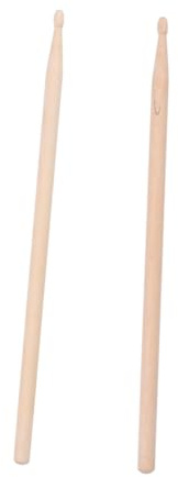ibasenice Baquetas de Madera para Batería Duraderas y Resistentes para Practicar Casa o Estudio Baquetas de Madera para Percusión
