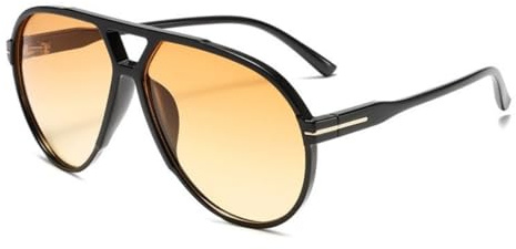 OSAGAMA Vintage Retro Sonnenbrille Gelb Getönte Übergroß Damen Herren Brille für Fahren Sport Reisen Party Fotos