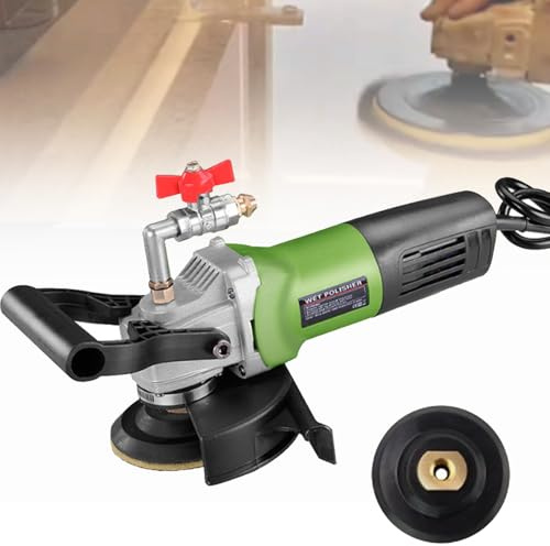 Pulidora eléctrica en húmedo de 800 W, pulidora de piedra manual con inyección de agua, 6 velocidades, para suelos de cemento y mármol, ideal para canteros. Type2