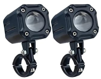 Fari Faro Moto Proiettore Per Faretti A LED Per Lenti Bianche E Gialle Abbaglianti/anabbaglianti Fari Fendinebbia Ausiliari A LED(2PCS LIGHT WITH WIRE2)