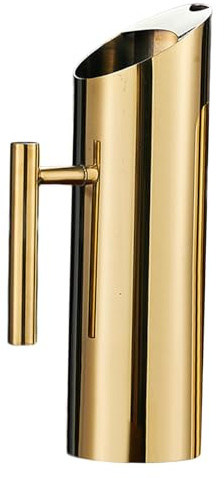 Gcljlmy Jarra de agua fría de acero inoxidable para bebidas frías, mango cómodo, elegante jarra de agua para fiestas, 1,5 l