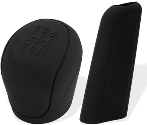 DOKRIN Pomos para palanca de coche 1 funda para pomo de palanca de cambios, 1 funda para freno de mano, funda para pomo de palanca de cambios de 5 velocidades, pomo universal