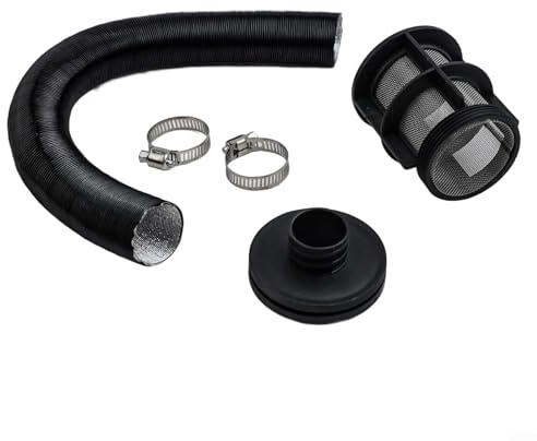 Honseadek Tubo de aluminio de 25 mm para calentador de estacionamiento diésel de aire con propiedades ignífugas, incluye filtro de aire y clips de manguera compatibles