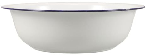 Uonlytech Catino per Piedi in Smalto Vintage Bianco 32cm Vaschetta per Pediluvio Facile da Pulire Design Retrò Multiuso per Casa