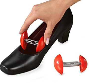 Maximex Schuhdehner 1 Paar, einfach Schuh anfeuchten und einspannen, gewünschte Weite einstellen, einstellbar von 7,3 - 10,5 cm, ideal für Damenschuhe, Maße (B x H x T): 7,3 - 10,5 x 2,5 x 5,4 cm