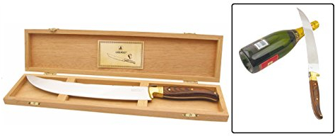 Laguiole Champagne Säbel Champagner Saber Sekt Säbel XXL 42 cm + Holzbox