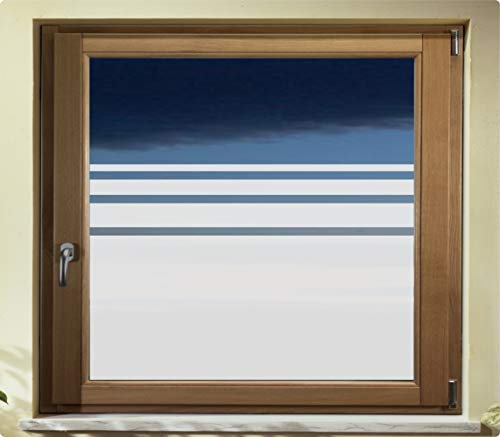 rs-interhandel e650 Sichtschutzfolie Glasdekor Bad Fensterfolie Keine Milchglasfolie # H 80 cm Glasdekorfolie, Größe: 50 cm