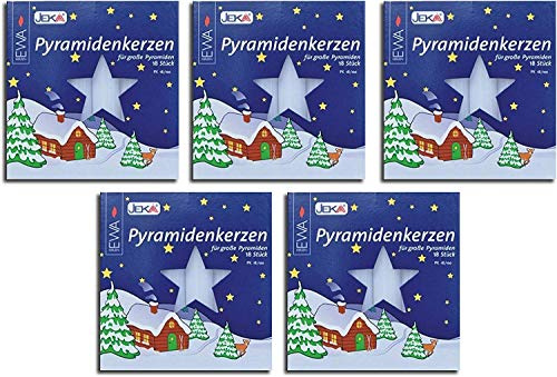 Ewa-Jeka Pyramidenkerzen 17x100 mm (90 Stück, Weiß)