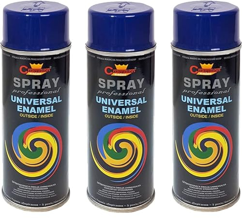 VE-INDUSTRIES Lackspray nach RAL 3er Sparpack Spraydose 400ml Buntlack für Holz, Metall (5022 Nachtblau)