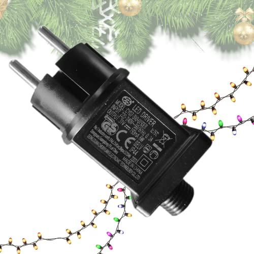 AIFIZO Fuente de alimentación LED 31V para iluminación de Navidad, IP44, transformador LED para adaptador LED de bajo voltaje, guirnaldas luminosas, 8 modos de iluminación diferentes