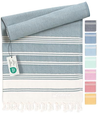 Fit-Flip Hamamtuch aus 100% Baumwolle saugfähig und schnelltrocknend