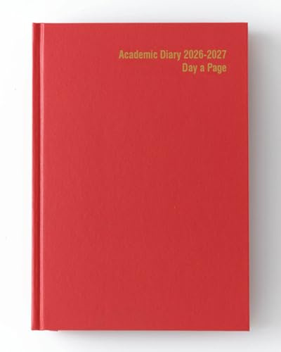 IMPRINT 2026-2027 A4 Academic Diary – Mid-Year Page-a-Day Planner for Students & Teachers – Case Bound Organiser with Timetable, Term Dates & Notes Pages (Red)