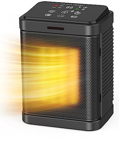 Space Heater, 1500W PTC Ceramic Space Heater with 4 Modes, 24H Timer, Thermostat, Safety Quiet Heating, Multiple Protection, Portable Electric Space Heater for Office Home Desk Indoor Use