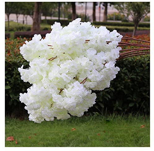 RCIDOS Top Aesthetics 100 Pezzi 140 Teste Fiori Artificiali Fiori di ciliegio Arco di Nozze Decorare Fiori Finti di Seta Ortensia Ramo Bianco Decorazioni for la casa (Color : White)