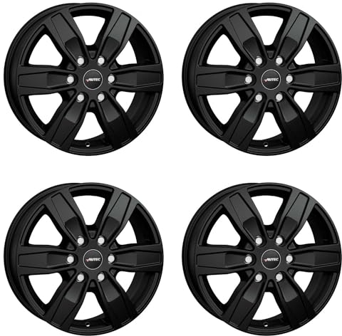 4x AUTEC Felgen Alufelgen QUANTRO 6.5x16 ET62 6x130 Schwarz matt kompatibel mit VW Crafter