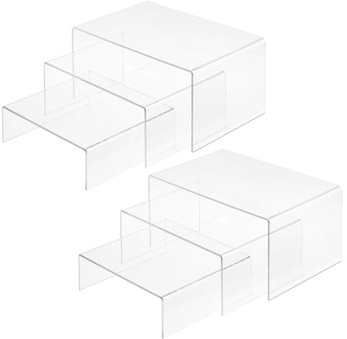 APPCXOKL Espositore in Acrilico da 6 Pezzi – Display Stand Premium Portaoggetti in Acrilico Trasparente, Espositore Plexiglass