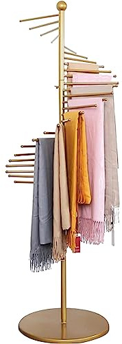 Schalhalter aus Metall, freistehend, spiralförmig, für Gürtel, Schals, Hijabs – ideale platzsparende Kleidung für Zuhause und Geschäft