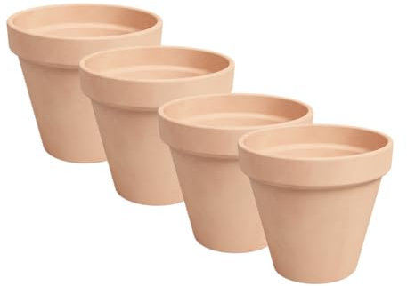 Plant Avenue APTA Verona 15cm Pots (Set of 4) - Antique Rustic Aged Look Indoor & Outdoor Decor