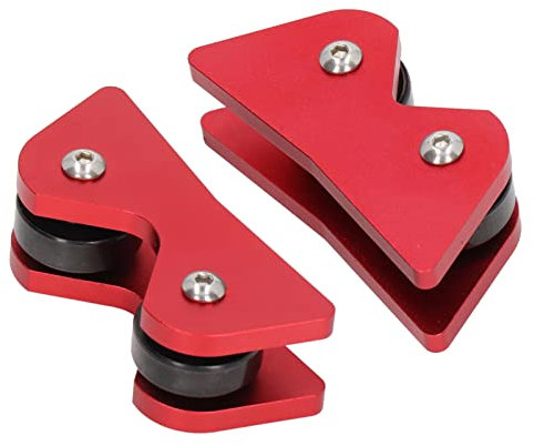 Haofy Billard-Queue-Geradheitsprüfer, Verschleißfester 6063-Aluminium-Billard-Geradheitsprüfer, Praktischer Monitor für Billardclub (Rot)