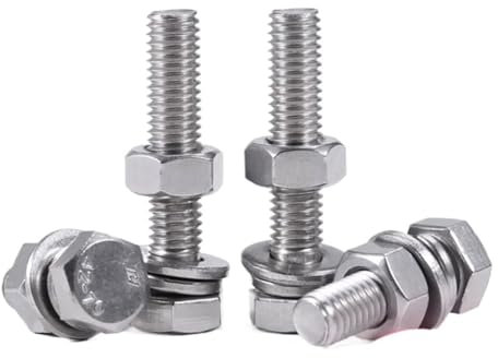 Hammerkopfschrauben Sechskantschraube aus Edelstahl 304, Schrauben- und Mutternsatz, verlängerter Schrauben-, Unterlegscheiben- und Mutternsatz, erweiterte Schraubenkombination M6 M8 M10(65mm(5PCS),M1
