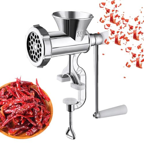 Fleischwolf für den Hausgebrauch, manueller Fleischwolf | Robuster Fleischwolf aus Aluminiumlegierung | Großer Fleischwolf, Kurbel Schleifmaschine für Zuhause